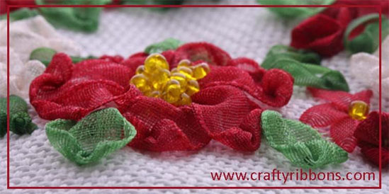ribbon embroidery by crafty ribbons